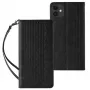 Hurtel Magnet Strap Case iPhone 13 Mini - Maks maciņš ar siksniņu un piekariņu - Melns