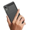 Hurtel Silicone Carbon Case for Nokia C12 / C12 Pro / C12 Plus - Black