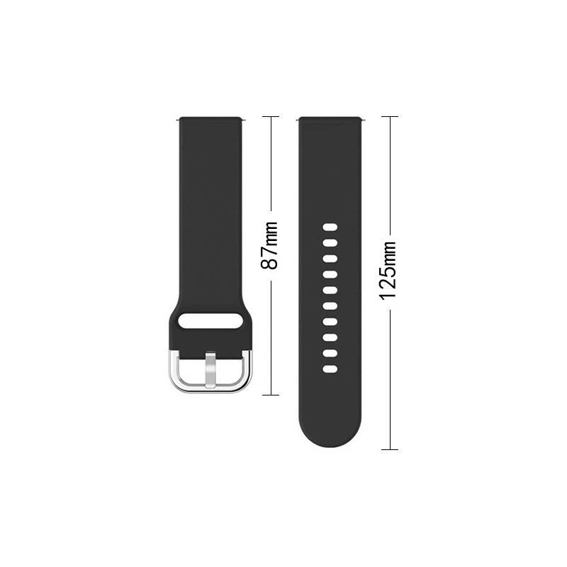 Hurtel Silikona siksniņa TYS Band Samsung Galaxy Watch 40 / 41 / 42 / 43 / 44 mm - Pelēka
