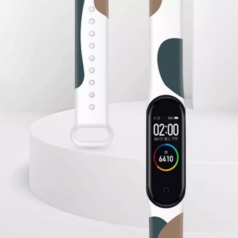 Hurtel Strap Moro Rokassprādze Xiaomi Mi Band 6 / Mi Band 5 Silikona Siksniņa Kamuflāžas Pulksteņa Siksniņa