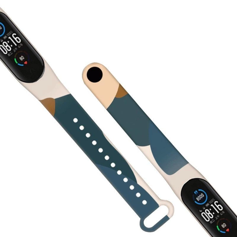 Hurtel Strap Moro Rokassprādze Xiaomi Mi Band 6 / Mi Band 5 Silikona Siksniņa Kamuflāžas Pulksteņa Siksniņa