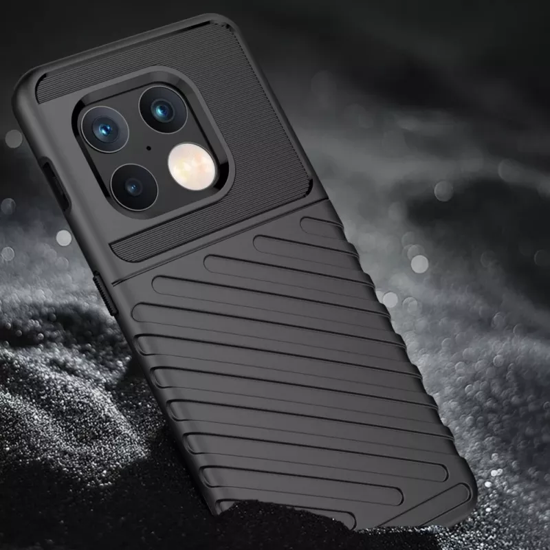 Hurtel Thunder Case Flexible Armored Cover for OnePlus 10 Pro Black