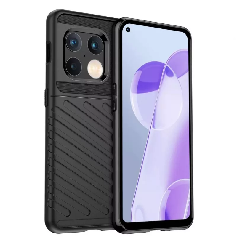 Hurtel Thunder Case Flexible Armored Cover for OnePlus 10 Pro Black