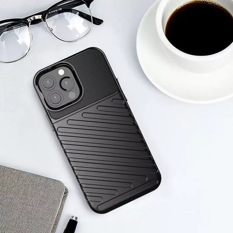 Hurtel Thunder Case iPhone 13 PRO MAX B USB-C to USB-C kabelis 1,2m Zils