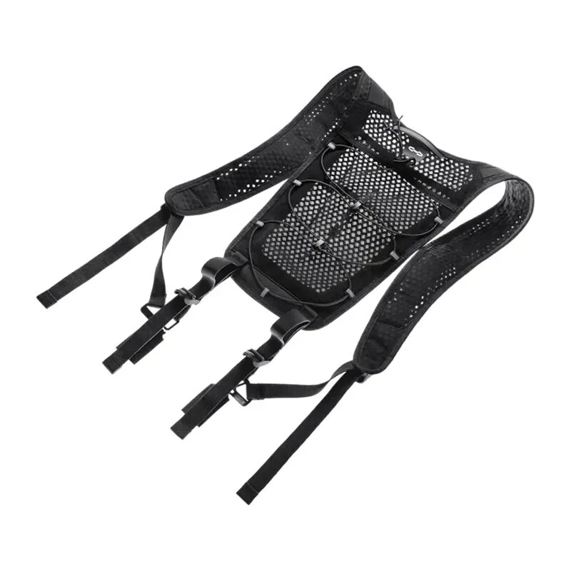 Hypershell AeroFlex plecu siksna - ergonomisks gaisa sieta polsterējums, universāla piemērotība, 20 kg slodze, stealth melna
