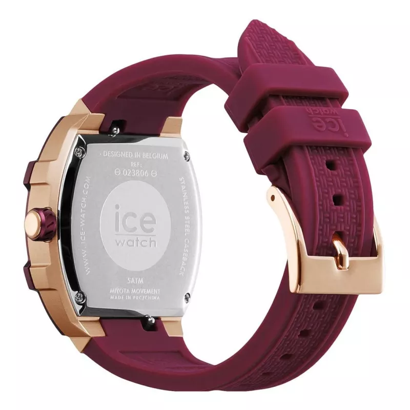 ICE Sieviešu pulkstenis 23806 (45mm) - Rozā silikona siksniņa, kvarca analogs, 10 ATM ūdensizturīgs