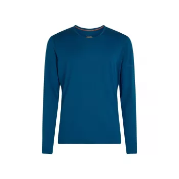 Icebreaker 200 Oasis L/S Crewe vīriešu garās piedurknes merino vilnas pamatslānis - Atlantis