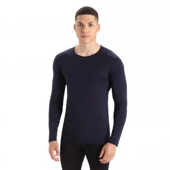 Icebreaker 200 Oasis L/S Crewe Termobāzes slāņa tops - Midnight Navy, XXL