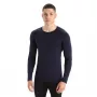 Icebreaker 200 Oasis L/S Crewe Termobāzes slāņa tops - Midnight Navy, XXL
