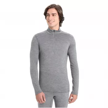 Icebreaker 200 Oasis garām piedurknēm puszip tops - Black - Medium