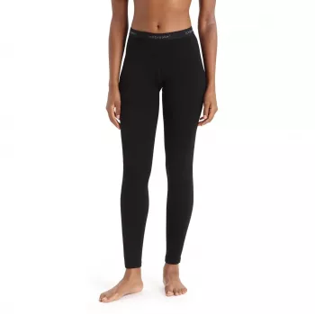 Icebreaker 260 Tech Leggings sievietēm - Melns - Izmērs S