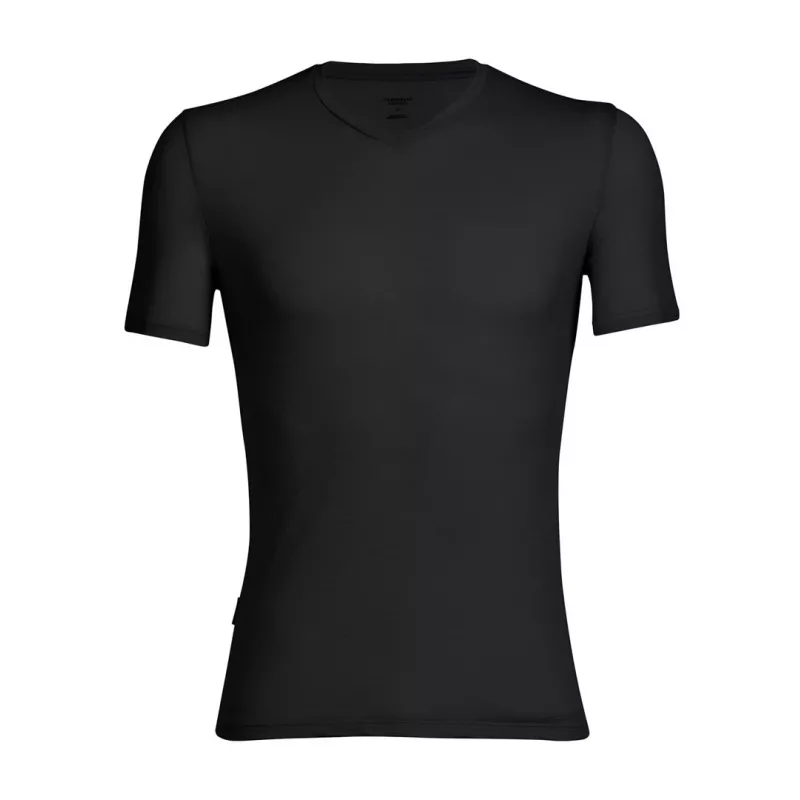 Icebreaker Anatomica S/S V T-Shirt - Black/Monsoon - Size S