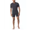 Icebreaker Anatomica īsām piedurknēm Crewe bāzes slāņa T-krekls - Black/Monsoon - XL