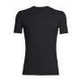 Icebreaker Anatomica īsām piedurknēm Crewe bāzes slāņa T-krekls - Black/Monsoon - XL