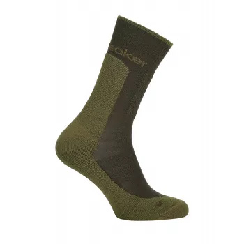 Icebreaker Hike+ Medium Crew Merino pārgājienu zeķes Loden/Lichen vīriešiem, L izmērs