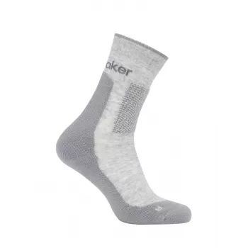 Icebreaker Hike+ Medium Crew Merino vilnas pārgājienu zeķes - Blizzard Heather/Alloy - Unisex
