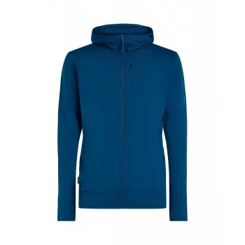 Icebreaker Quantum IV LS Zip Hoodie Vīriešu Atlantis
