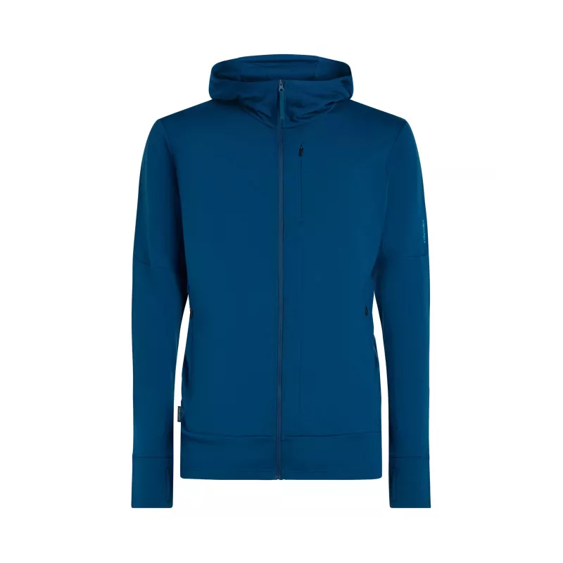 Icebreaker Quantum IV LS Zip Hoodie Vīriešu Atlantis