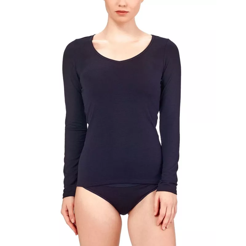Icebreaker Siren L/S Sweetheart Long Sleeve Top - Melns, XS