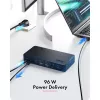 ICY BOX Heart Dock 2255 11-in-1 dokstacija, DisplayLink DL-6950, 2x HDMI/DP 4K@60Hz, 96W Power Delivery, Gigabit LAN, USB-C/A 10Gbps