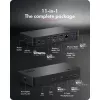 ICY BOX Heart Dock 2255 11-in-1 dokstacija, DisplayLink DL-6950, 2x HDMI/DP 4K@60Hz, 96W Power Delivery, Gigabit LAN, USB-C/A 10Gbps