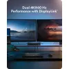 ICY BOX Heart Dock 2255 11-in-1 dokstacija, DisplayLink DL-6950, 2x HDMI/DP 4K@60Hz, 96W Power Delivery, Gigabit LAN, USB-C/A 10Gbps