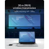 Icy Box IB-WL101 bezvadu HDMI pagarinātāja komplekts - USB-C uz HDMI raidītājs un uztvērējs, Full HD 1080p, 30 m darbības rādiuss, melns