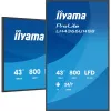 IIYAMA LH4366UHSB-B1AG 43 collu 4K UHD digitālās signālierīces displejs, VA panelis, 500 cd/m², 24/7 darbība, Android 9.0, Wi-Fi, 2x 10W skaļruņi