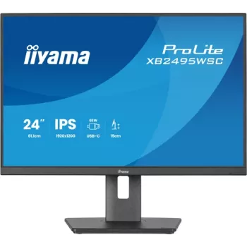 IIYAMA ProLite XB2495WSC-B1 24.1 collu WUXGA IPS 100Hz monitors ar USB-C centrmezglu, regulējamu augstumu, VESA, skaļruņiem