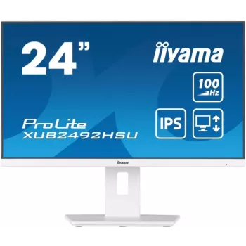 iiyama ProLite XUB2492HSU-W6 24 collu IPS Full HD 100Hz monitors ar USB centrmezglu, 0.4ms, balts