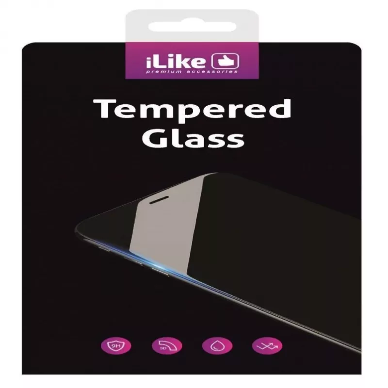 iLike 2.5D Black Frame Full Glue Tempered Glass Screen Protector for Xiaomi Redmi 9C