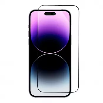 iLike Apple 5D Full Glue Rūdīts Stikls iPhone 13 / 13 Pro / 14 Melns + Aplikators