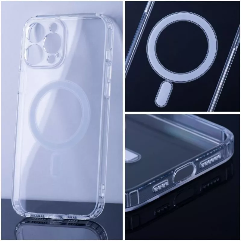 iLike Apple Case for iPhone 16 Pro Clear Mag Cover (STR) Compatible with MagSafe Transparent