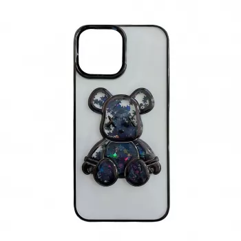 iLike Apple iPhone 13 Silikona maciņš Print Desire Bear Melns