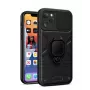 iLike Apple iPhone 14 Pro Max Ring Lens maciņš Melns - hibrīds aizsargmaciņš ar integrētu gredzena turētāju, kameras objektīva aizsardzību, triecienu absorbciju, bezvadu uzlādes saderību