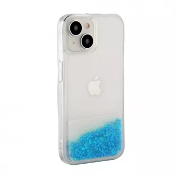 iLike Apple iPhone 15 Plus Silikona maciņš Water Glitter Blue
