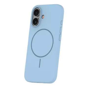 iLike Apple iPhone 16 Soft Touch silikona maciņš ar MagSafe gaiši zilā krāsā