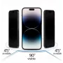iLike Apple iPhone 16 rūdīts privātuma stikls melns