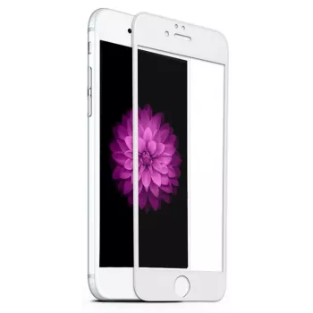 iLike Apple iPhone 6/6S 2.5D balts rāmis pilna līme rūdīts stikla ekrāna aizsargs