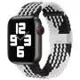 iLike Apple Watch 38/40/41mm Pīta auduma siksniņa Melnbalta