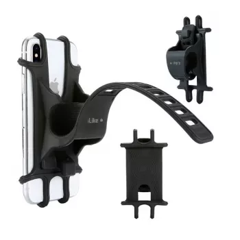 iLike Bike Holder IPH01BK Black - Universāls stūres stiprinājums viedtālruņiem 4.0-6.5 collas