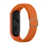 iLike Pītā auduma siksniņa Xiaomi Mi Band 3/4/5/6 - Oranža