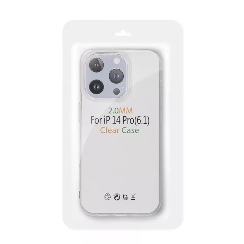 iLike caurspīdīgs vāciņš iPhone 17 Pro / 18 Pro (zema kameras mala) 2 mm caurspīdīgs