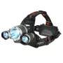 iLike CP-HDL-BK Priekšējais lukturis, Galvaslukturis, 3x LED CREE Lamp, Spēcīgs tālsniedzīgs, Melns