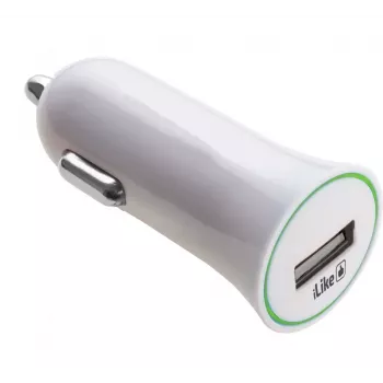 iLike ICC01 Balts Auto Lādētājs ar 1 USB-A Portu, 5W