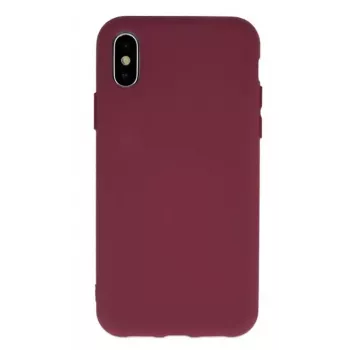 iLike iPhone 11 silikona maciņš bordo - triecienus absorbējošs aizmugurējais vāciņš ar mikrošķiedras oderi