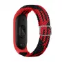 iLike Mi Band 3/4/5/6 Pītā auduma siksniņa sarkana melna