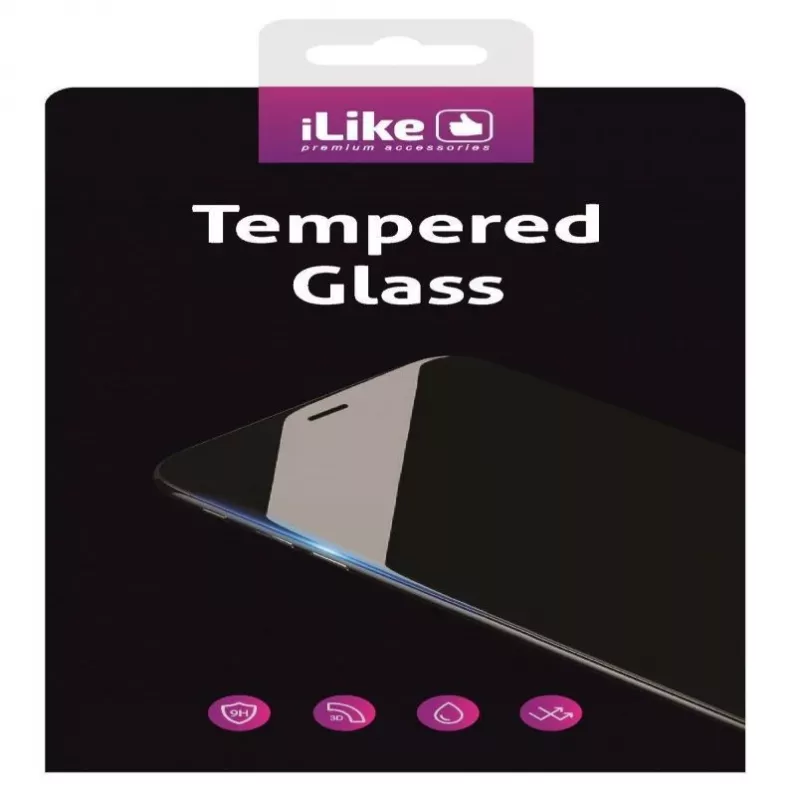 iLike Samsung A22 (Huawei Y6p) 2.5D Black Frame Full Glue Screen Protector
