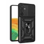 iLike Samsung Galaxy A14 Armored Case with Camera Protection Black