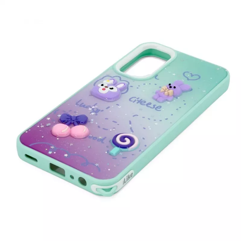iLike Samsung Galaxy A15 Epoxy Cartoon Cover Mint